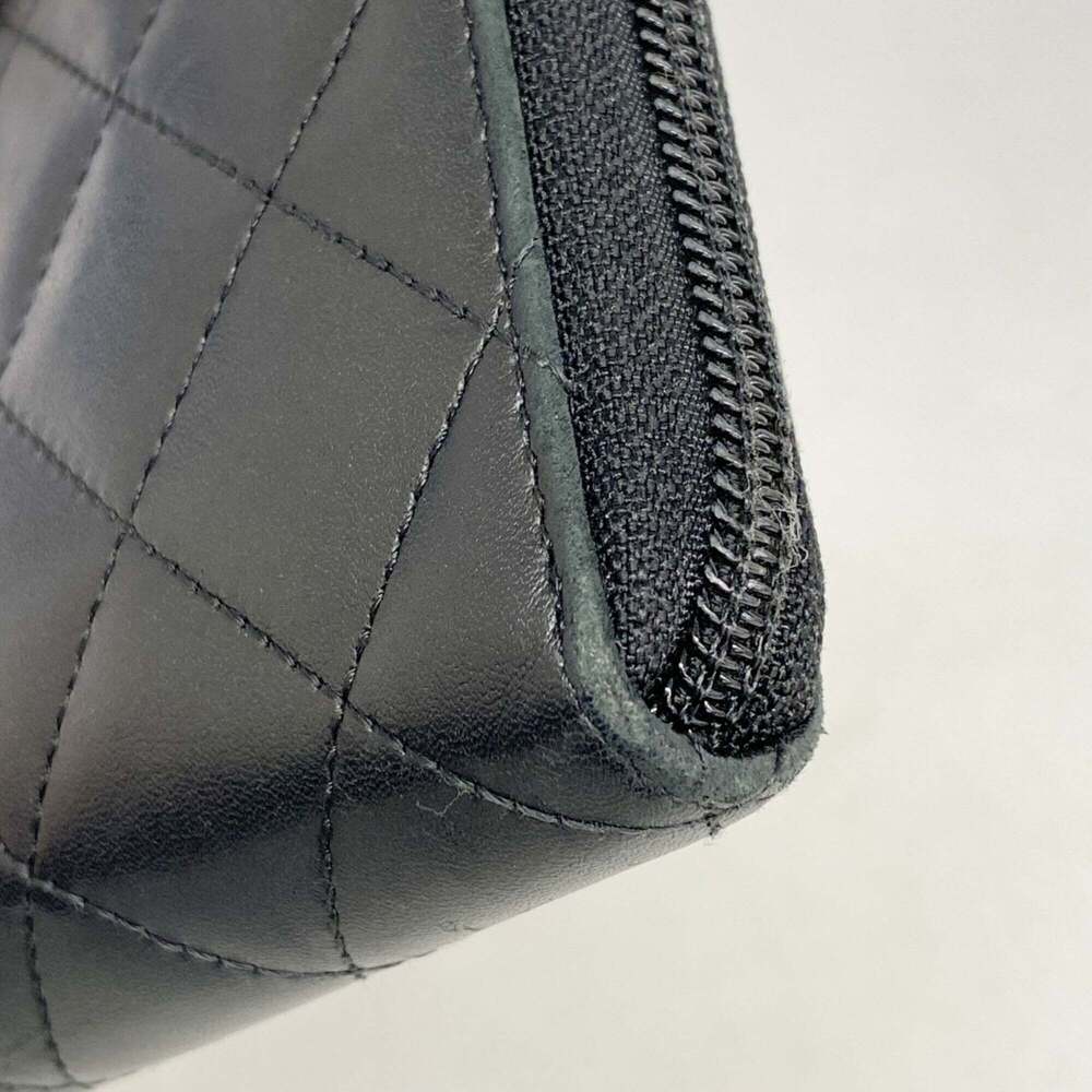CHANEL Black Lambskin Leather Wallet - Picture 7 of 10